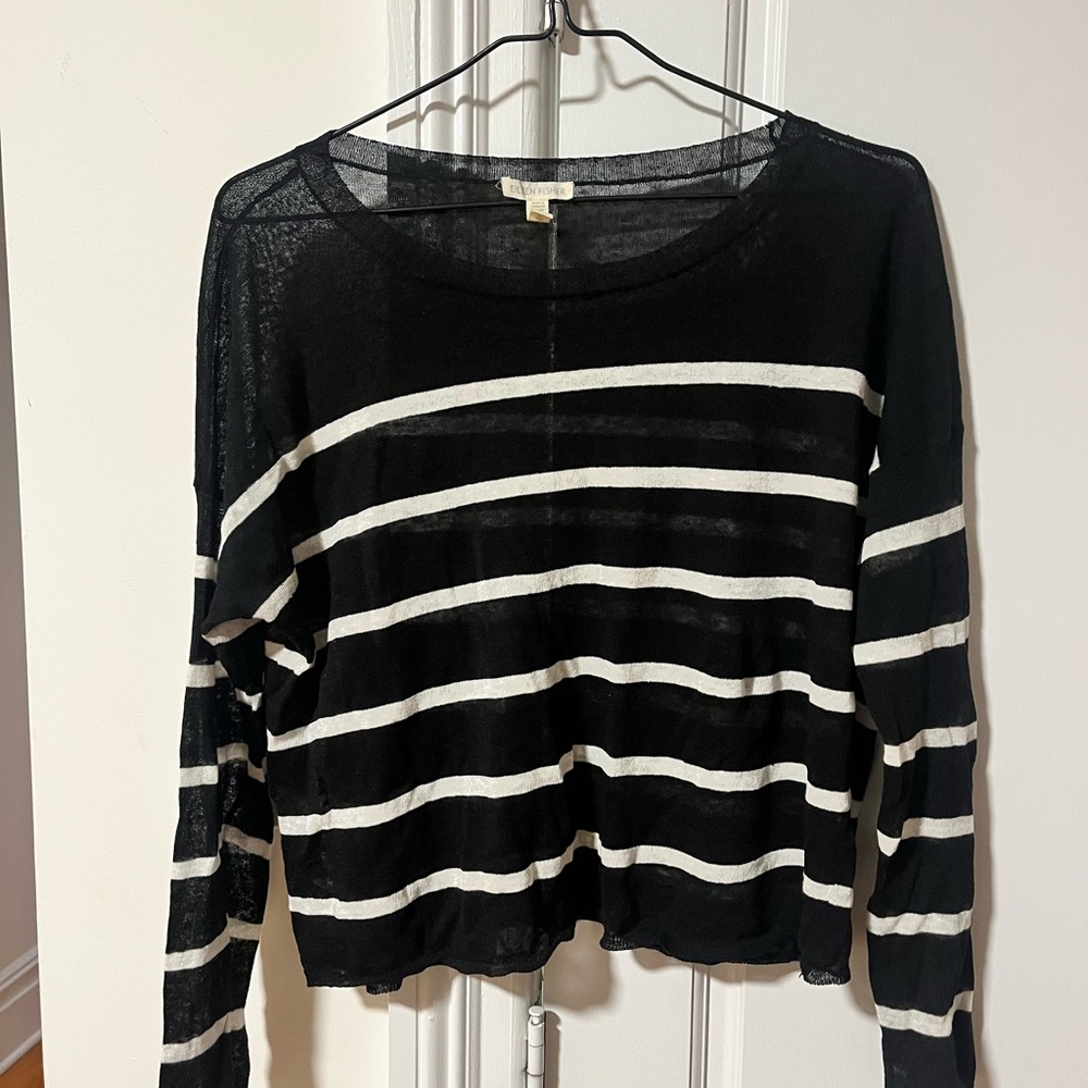 Eileen Fisher Sheer Linen Sweater